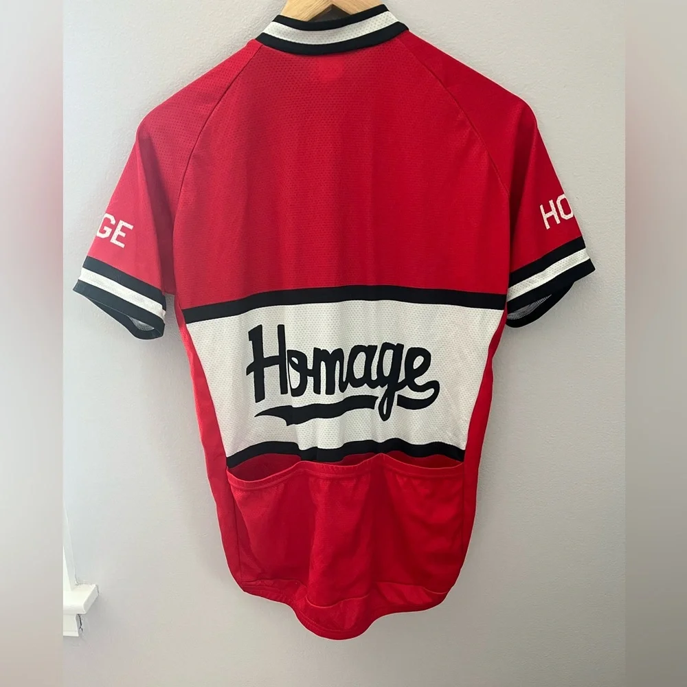 HOMAGE Cycling Jersey - Red/White/Black - Medium - Picture 3 of 5